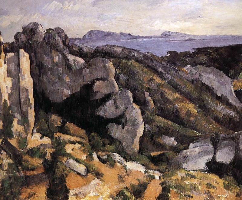Paul Cezanne rock oil painting image